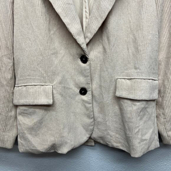 Promesa Corduroy Womens Y2K Inspired Blazer Jacket Small Light Academia Career - Picture 4 of 13